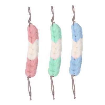 minkissy 3-Piece Back Scrubber Towels, Soft and Durable Body Exfoliators for Showering, Random Colors