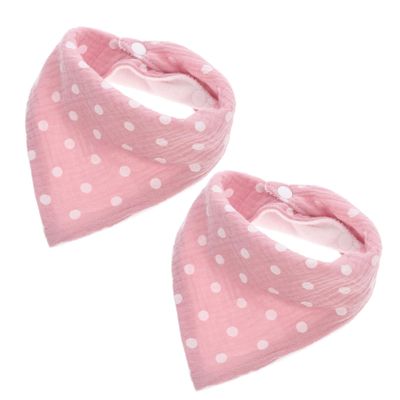Drool Bibs for Babies, Soft, Breathable, Skin-Friendly, Pink