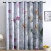Blackout Curtains, 3D Orchid Water-Splash Print, Eyelet, 2-Piece Set, H166 x W75 cm view 1