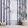 Blackout Curtains, 3D Orchid Water-Splash Print, Eyelet, 2-Piece Set, H166 x W75 cm view 3