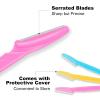 Multicolor Eyebrow Razor Set, Facial and Body Hair Removal Tools view 3