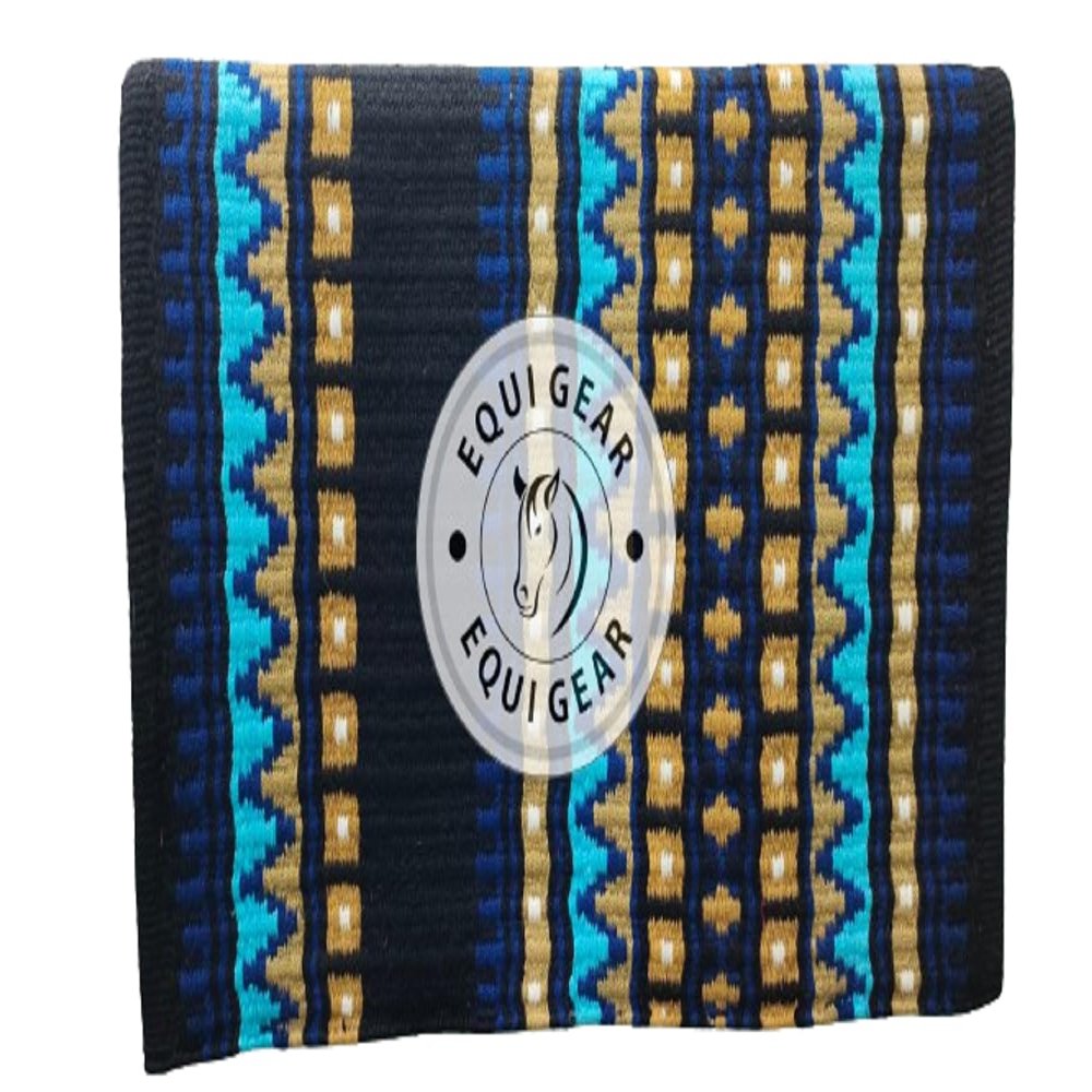 EQUIEMPRESS Western Show Saddle Pad, New Zealand Wool, Top Wool Pad Sensor Flex (Adjustable), A-373 (34" x 33")