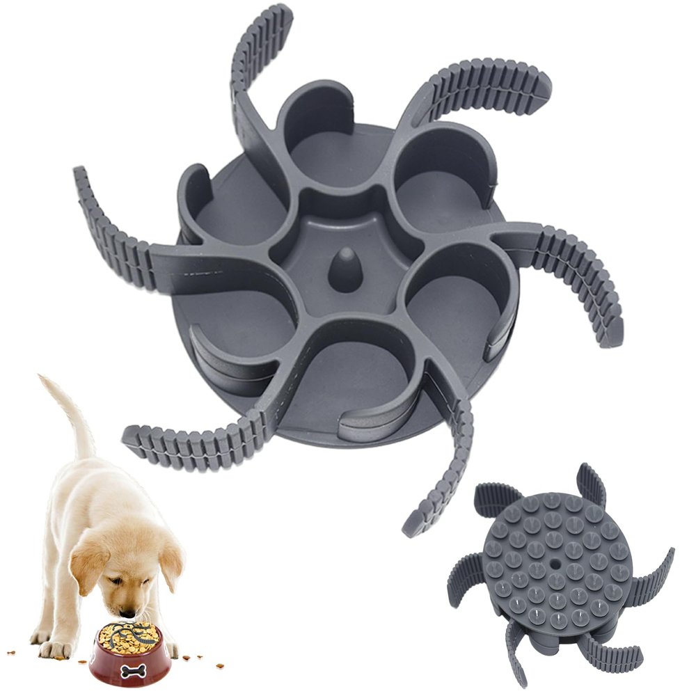 LXBCTOP Slow Feeder Dog Bowl, Silicone Spiral