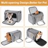 vsshe Foldable Pet Carrier, 40 x 25 x 25 cm, for Small Dogs and Cats, Car and Air Travel, Gray view 3