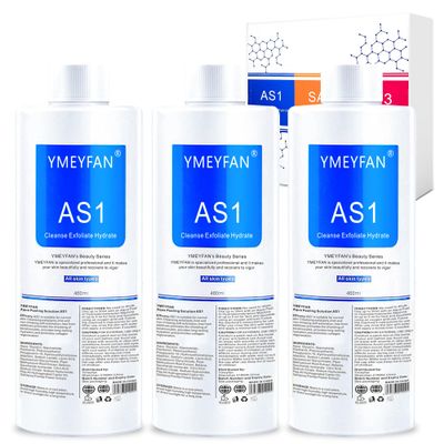 AS1 Aquafacial Solution for Hydro Facial Machine, AS1/SA2/AO3 Aqua Peeling Serums, 400 ml x 3
