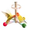 Large Parrot Chew Toy, 360° Rotating Natural Wood Block Bird Swing view 1