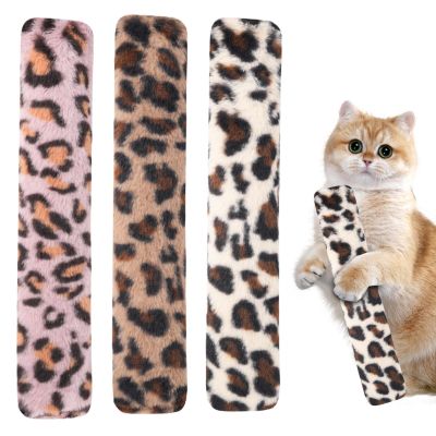 Catnip Pillow for Cats, Soft Plush Chew Toy with Leopard Print