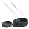 LABRIMP Reptile Feeding Set with Water and Food Bowls, Curved Feeding Tongs and Two Bowls view 1