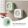 TINEASUR Wall-Mounted Plastic Storage Box for Cling Film, Green view 2