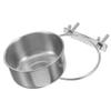 HAPINARY Stainless Steel Parrot Feeder and Water Bowl for Cages, 10 x 4.5 cm view 1