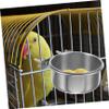 HAPINARY Stainless Steel Parrot Feeder and Water Bowl for Cages, 10 x 4.5 cm view 3