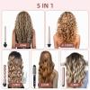 Carehabi 5-in-1 Curling Wand Set, 9–32 mm, 160–230°C, with Gloves & Hair Clips view 2