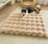 Fuzzy Cat & Dog Blanket, Non-Slip Flannel Pet Mat, Light Yellow, 90 x 120 cm view 1