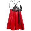 Women's Sexy Babydoll Lingerie Set with Push-Up Bra and Sheer Stockings view 2
