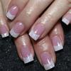 Elegant Square Press-On Nails, Glossy French Tips, Acrylic, 24 Pieces view 1