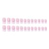 Elegant Square Press-On Nails, Glossy French Tips, Acrylic, 24 Pieces view 3