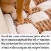 Funny Fuzzy Cream-Colored Large Plaid Square Pet Mat Bed and Couch Cover view 2