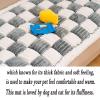 Funny Fuzzy Cream-Colored Large Plaid Square Pet Mat Bed and Couch Cover view 3