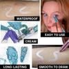 3-Piece Pearlescent Eyeshadow Pencil Set, Metallic Shimmer Eyeshadow Stick Eyeliner Pencils with Sharpener, Highly Pigmented Waterproof Makeup Sticks view 2
