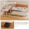 Overbed Table with Casters, Height-Adjustable Rolling Table for King-Size Beds view 3