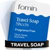 FOMIN Paper Soap Sheets for Travel, 100 Unscented Dissolvable Handwashing Sheets in a Tin view 1