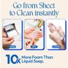 FOMIN Paper Soap Sheets for Travel, 100 Unscented Dissolvable Handwashing Sheets in a Tin view 2