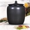 WJFTODAY Ceramic Rice Storage Container with Lid, Green, 12.5 kg view 3