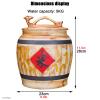 WJFTODAY Ceramic Rice Storage Container with Lid, Sealed Food Dispenser, 5 kg view 2