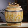 WJFTODAY Ceramic Rice Storage Container with Lid, Sealed Food Dispenser, 5 kg view 3
