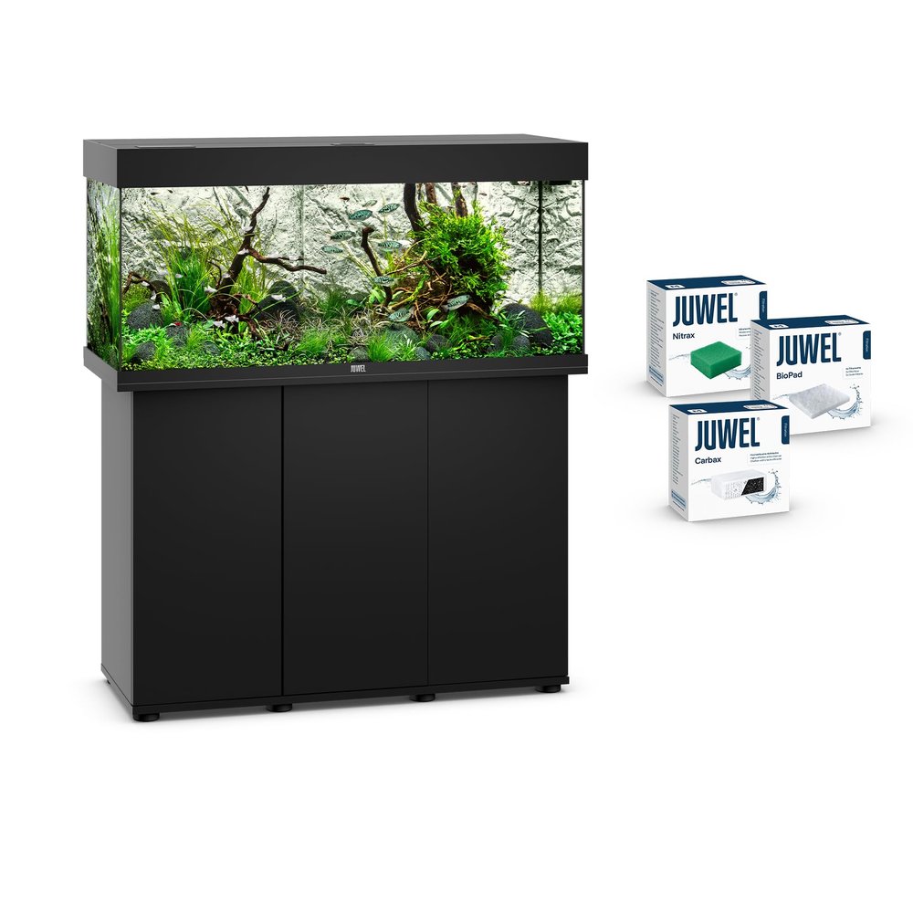 JUWEL Rio 180 Aquarium Combination, Black Premium Bundle