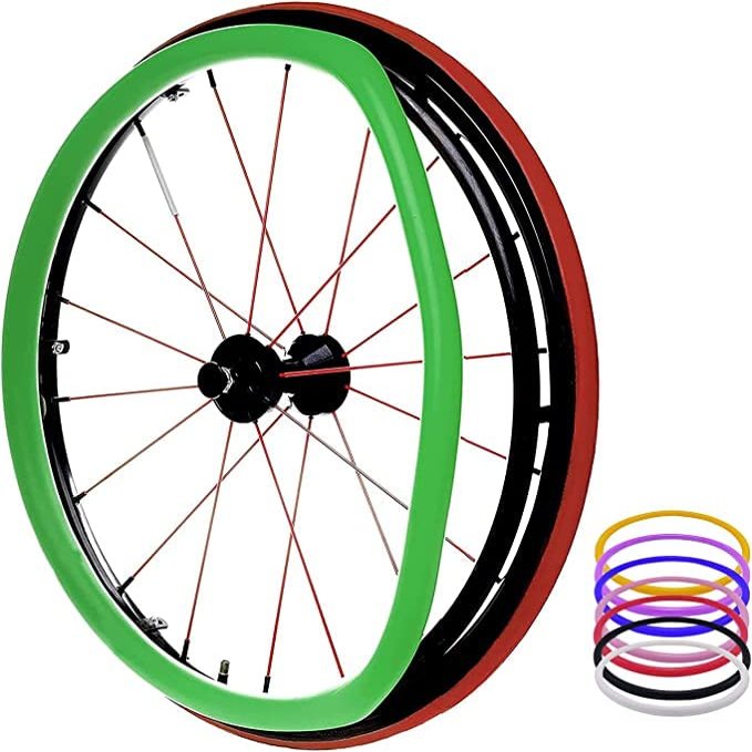 Non-Slip, Wear-Resistant Wheelchair Push Rim Covers for 22/24-Inch Rear Wheels