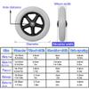 GZKDKZB 2-Pack Wheelchair Replacement Caster Wheels, Gray, 7 in (17 cm) view 4