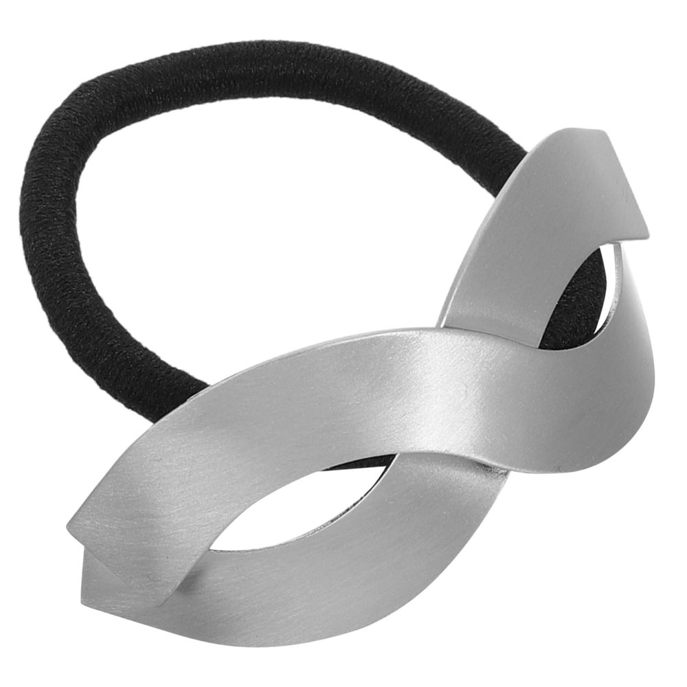 Silver Alloy Hair Tie for Women, Elastic