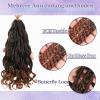 Locescsoc 24-Inch French Curl Braiding Hair, 8 Packs, 1B/30 view 4