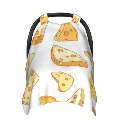Baby Seat Cover with Cute Cheese Print, Soft Nursing Cover for Girls and Boys