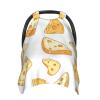 Baby Seat Cover with Cute Cheese Print, Soft Nursing Cover for Girls and Boys view 1