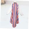 Striped Non-Stick Hairdressing Cape with Sleeves for Salon and Home view 4