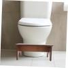 Bamboo Bathroom Stool and Toilet Footstool for Adults view 2