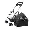 Foldable Pet Stroller with Storage Basket and Cup Holder for Small and Medium Dogs and Cats view 1