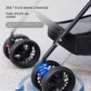 Foldable Pet Stroller with Storage Basket and Cup Holder for Small and Medium Dogs and Cats view 4