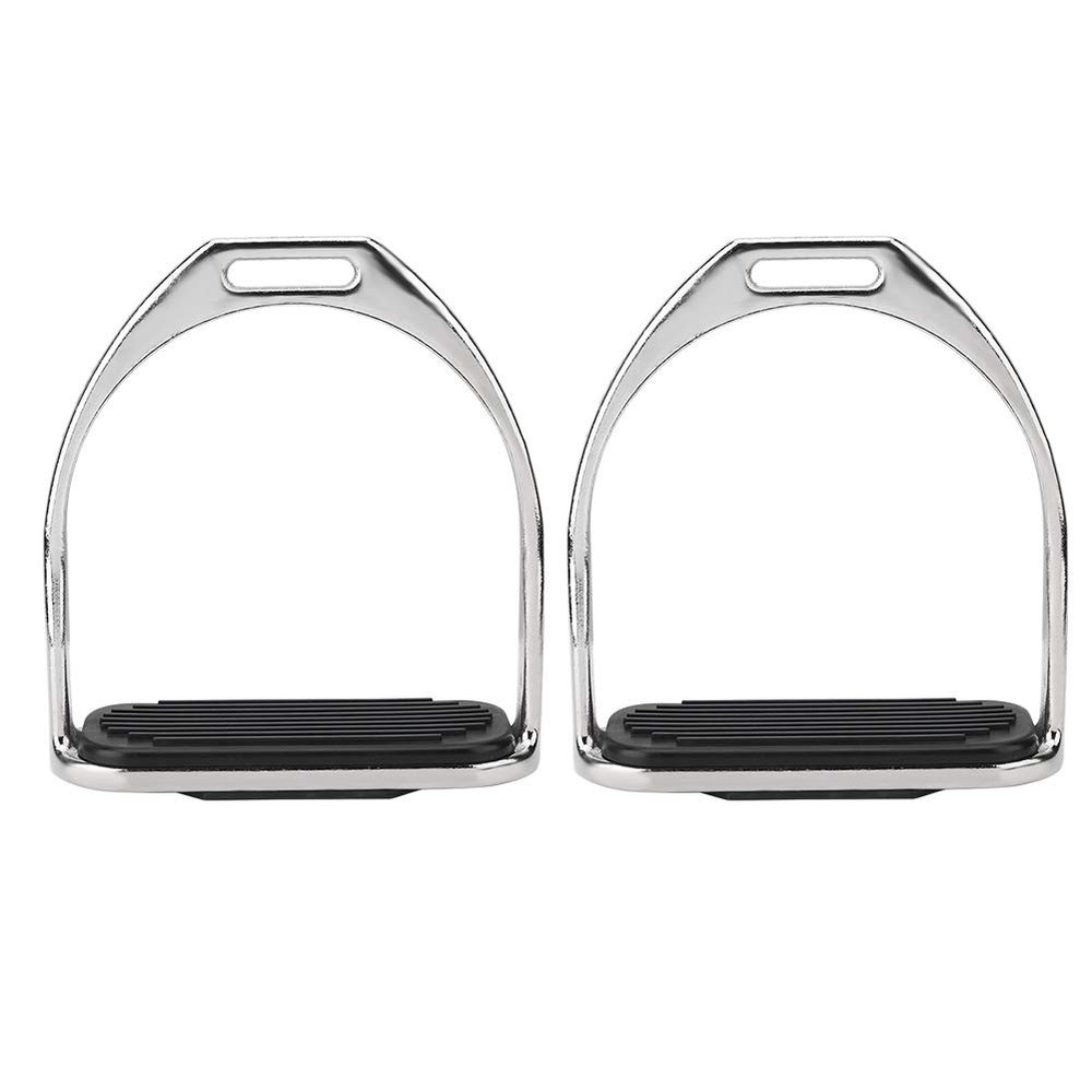 Iron Stirrup with Rubber Pad for English Saddles