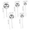 TINEASUR 108-Piece Silver Mini Ball Cake Decorations with Foam and Wire for Birthdays, Dessert Tables, and Family Celebrations view 2