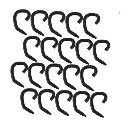 Healvian 20-Pack Black Silicone Mask Ear Saver Hooks with Adjustable Ear Loops
