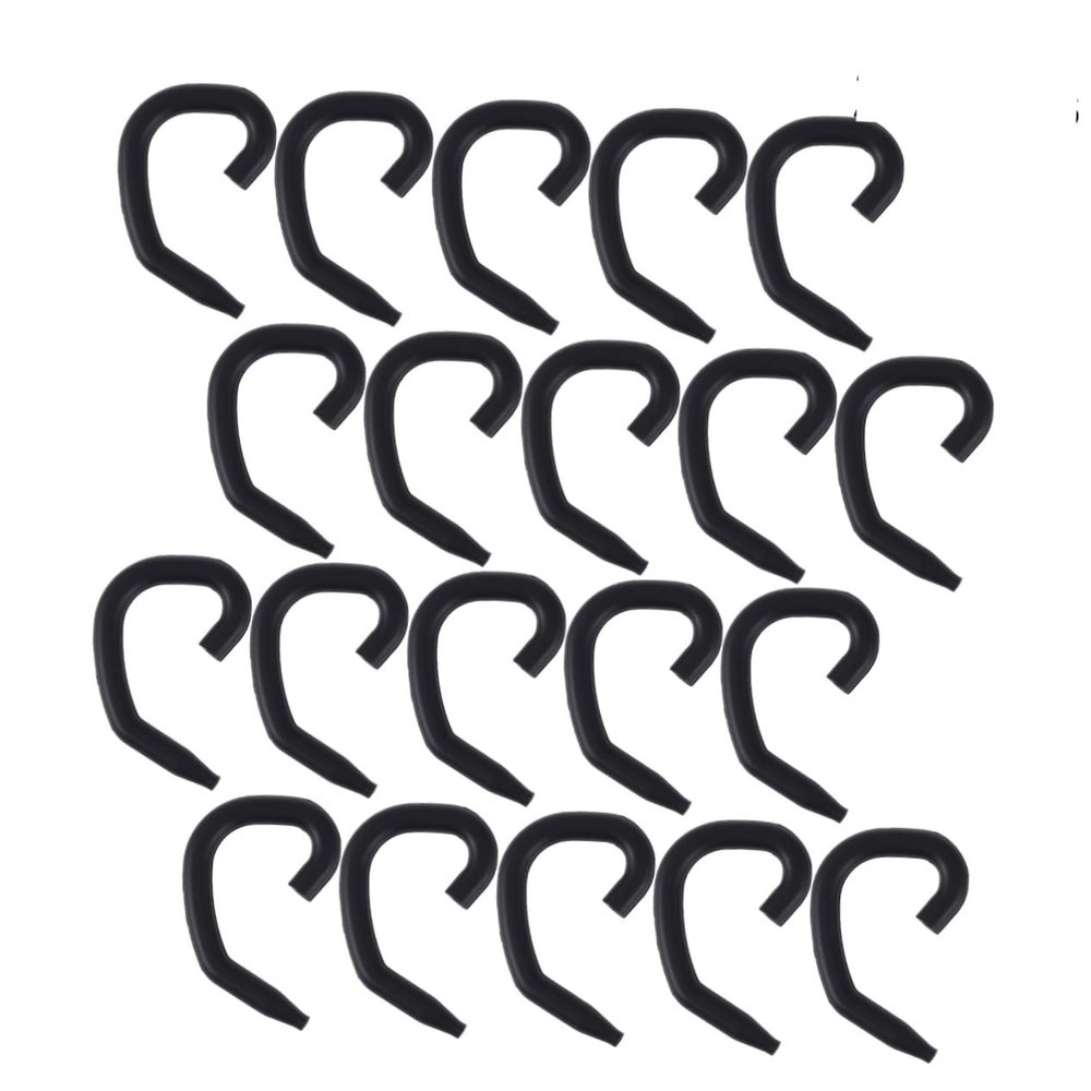 Healvian 20-Pack Black Silicone Mask Ear Saver Hooks with Adjustable Ear Loops