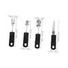 Healeved 4-Piece Stainless Steel Adaptive Utensil Set with Non-Slip Handles for Seniors view 2