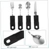 Healeved 4-Piece Stainless Steel Adaptive Utensil Set with Non-Slip Handles for Seniors view 3