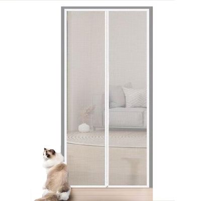 BANTASE Pet Fly Screen Door, 90 x 200 cm, Reinforced Mesh Curtain with Zipper