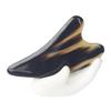 Beavorty 11 cm Gua Sha Scraping Tool, Natural Buffalo Horn, Black Heart Shape view 1