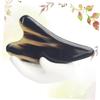 Beavorty 11 cm Gua Sha Scraping Tool, Natural Buffalo Horn, Black Heart Shape view 4