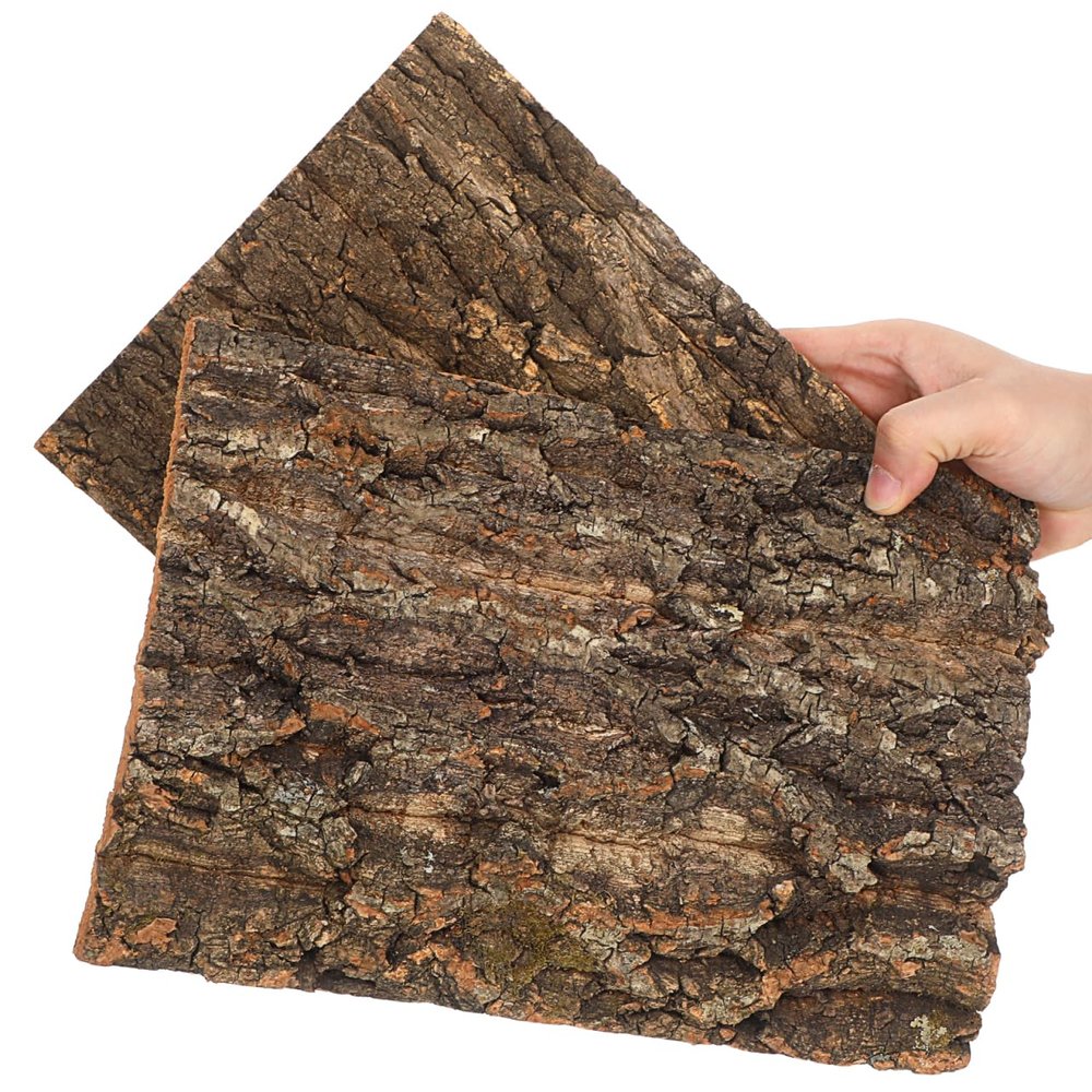 BESPORTBLE 2-Piece Cork Bark Background for Vivariums and Terrariums